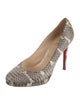 Christian Louboutin Python Animal Print Pumps