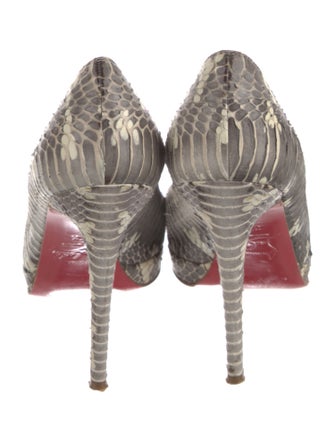 Christian Louboutin Python Animal Print Pumps