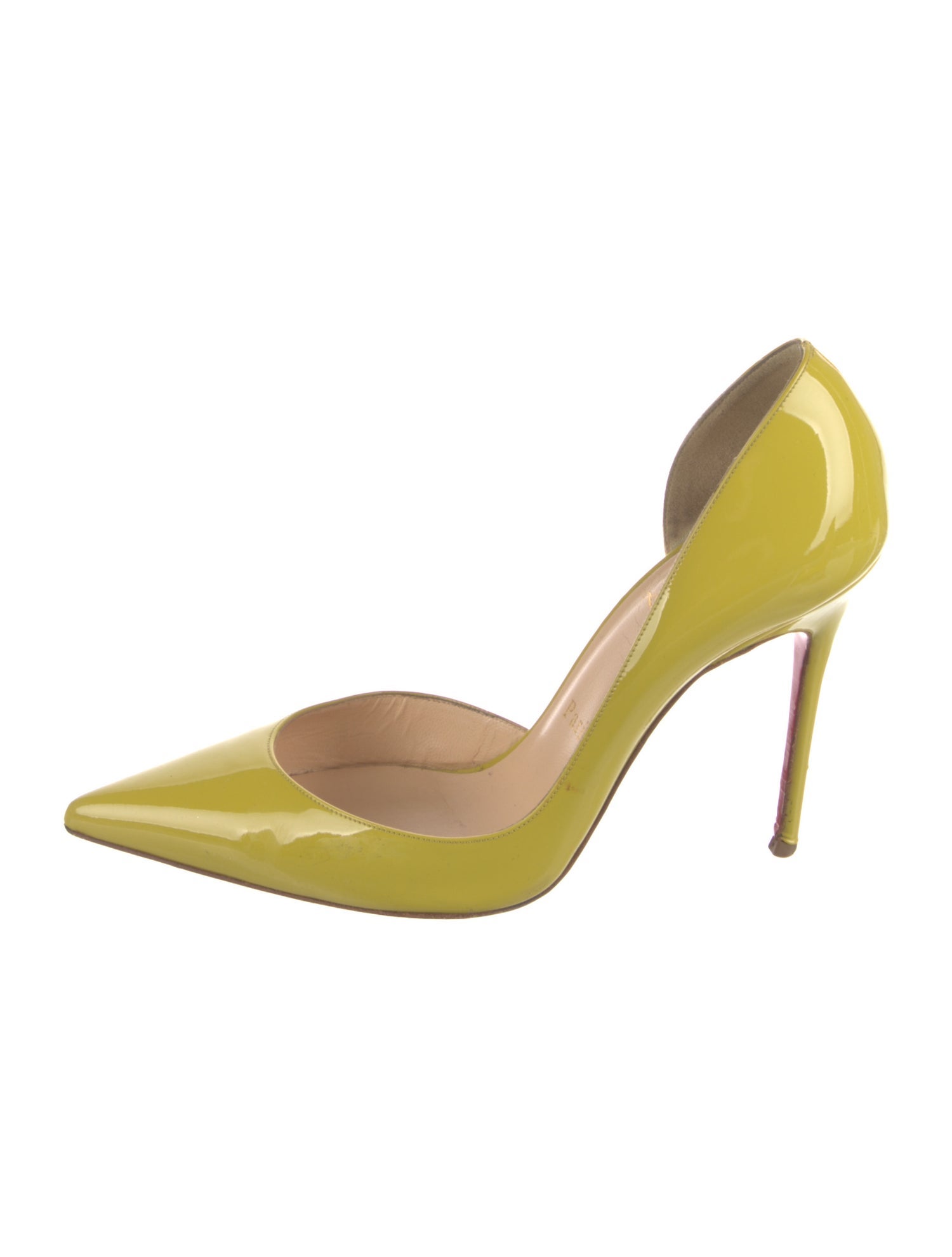 Christian Louboutin Patent Leather Cutout Accent D'Orsay Pumps