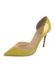 Christian Louboutin Patent Leather Cutout Accent D'Orsay Pumps
