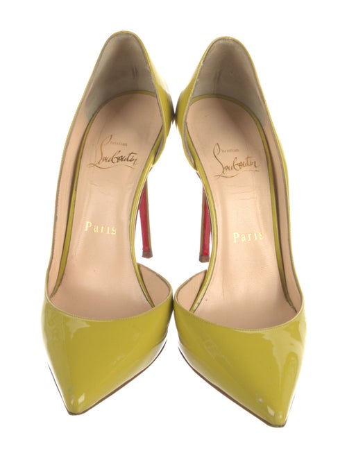 Christian Louboutin Patent Leather Cutout Accent D'Orsay Pumps