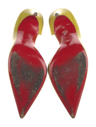 Christian Louboutin Patent Leather Cutout Accent D'Orsay Pumps