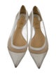Christian Louboutin Leather Mesh Accents Ballet Flats