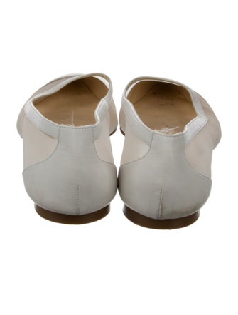 Christian Louboutin Leather Mesh Accents Ballet Flats