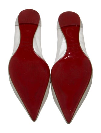 Christian Louboutin Leather Mesh Accents Ballet Flats
