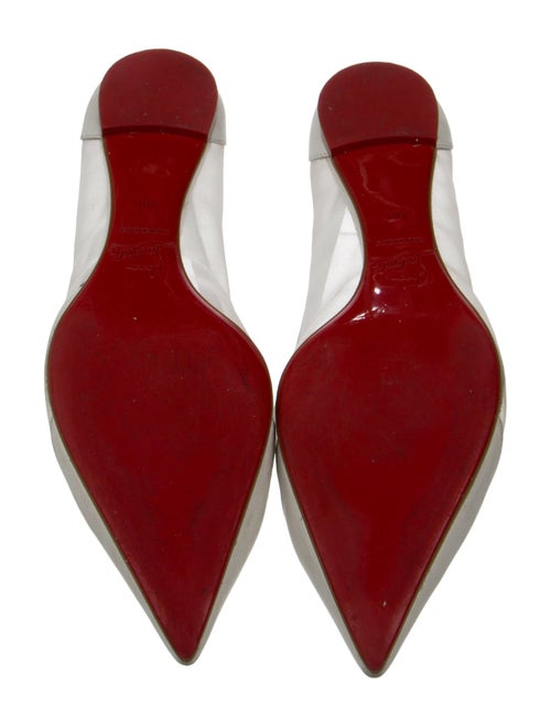 Christian Louboutin Leather Mesh Accents Ballet Flats
