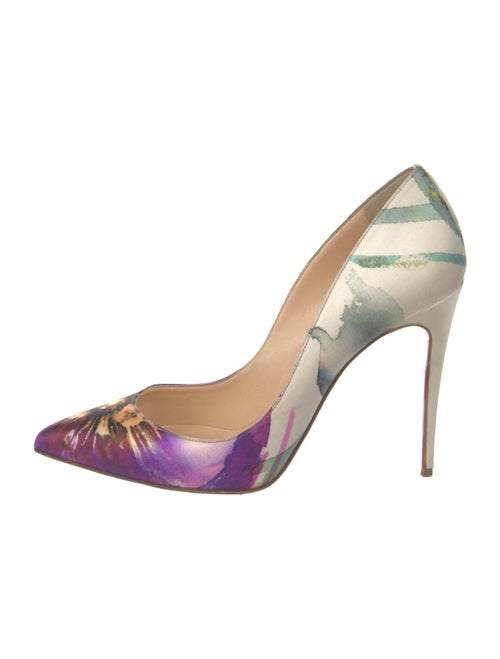 Christian Louboutin Satin Tie-Dye Print Pumps