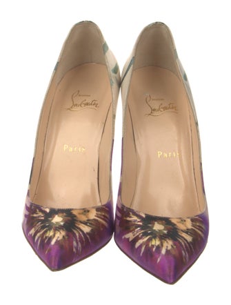 Christian Louboutin Satin Tie-Dye Print Pumps