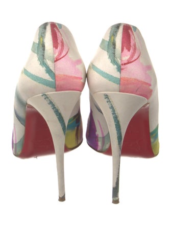 Christian Louboutin Satin Tie-Dye Print Pumps