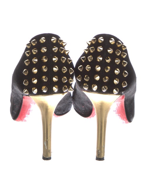 Christian Louboutin Spike Accents Suede Pumps
