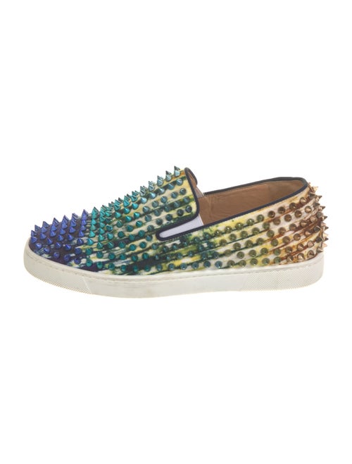 Christian Louboutin Spike Accents Canvas Sneakers