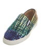 Christian Louboutin Spike Accents Canvas Sneakers
