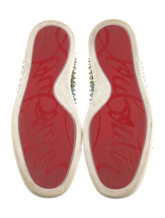 Christian Louboutin Spike Accents Canvas Sneakers