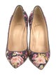 Christian Louboutin Leather Floral Print Pumps
