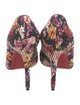 Christian Louboutin Leather Floral Print Pumps