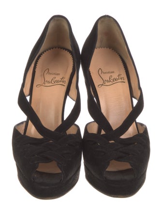 Christian Louboutin Suede D'Orsay Pumps