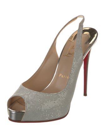 Christian Louboutin Leather Slingback Sandals