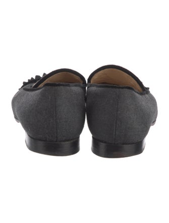 Christian Louboutin Spike Accents Wool Loafers