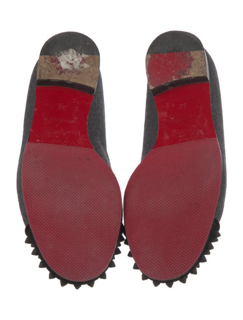 Christian Louboutin Spike Accents Wool Loafers