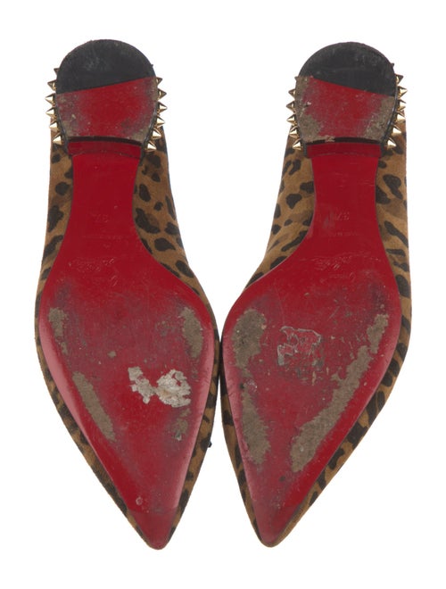 Christian Louboutin Spike Accents Suede Ballet Flats