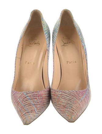 Christian Louboutin Suede Printed Pumps