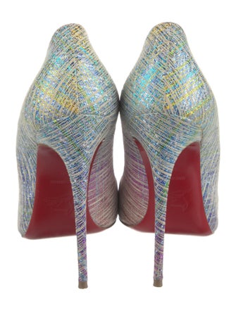 Christian Louboutin Suede Printed Pumps