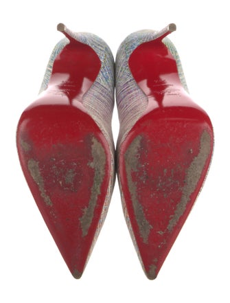 Christian Louboutin Suede Printed Pumps