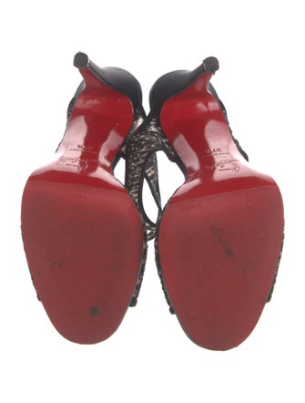 Christian Louboutin Mesh Polka Dot Print Slides