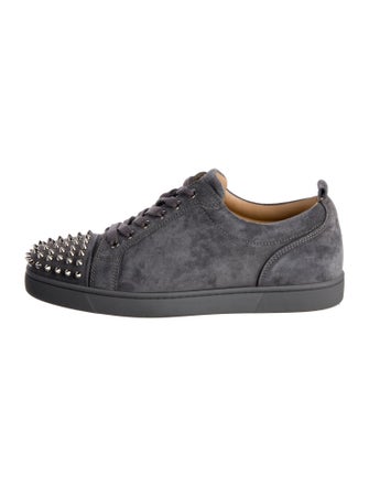 Christian Louboutin Spike Accents Suede Sneakers