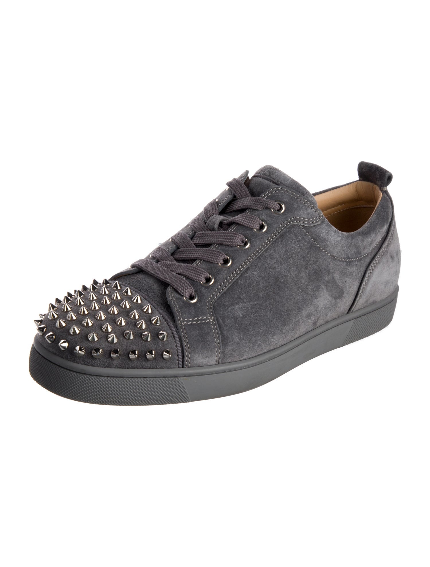 Christian Louboutin Spike Accents Suede Sneakers