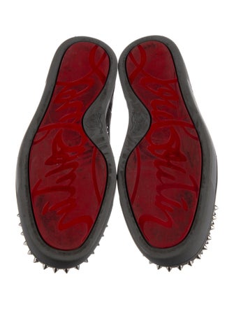Christian Louboutin Spike Accents Suede Sneakers