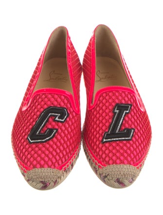 Christian Louboutin Mesh Embroidered Accent Espadrilles