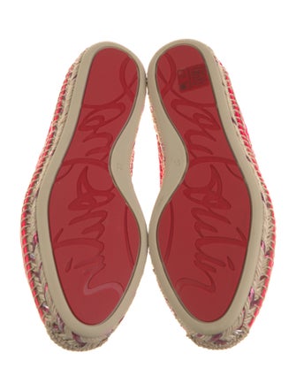 Christian Louboutin Mesh Embroidered Accent Espadrilles