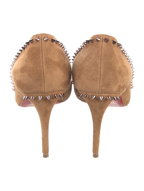 Christian Louboutin Spike Accents Suede Pumps