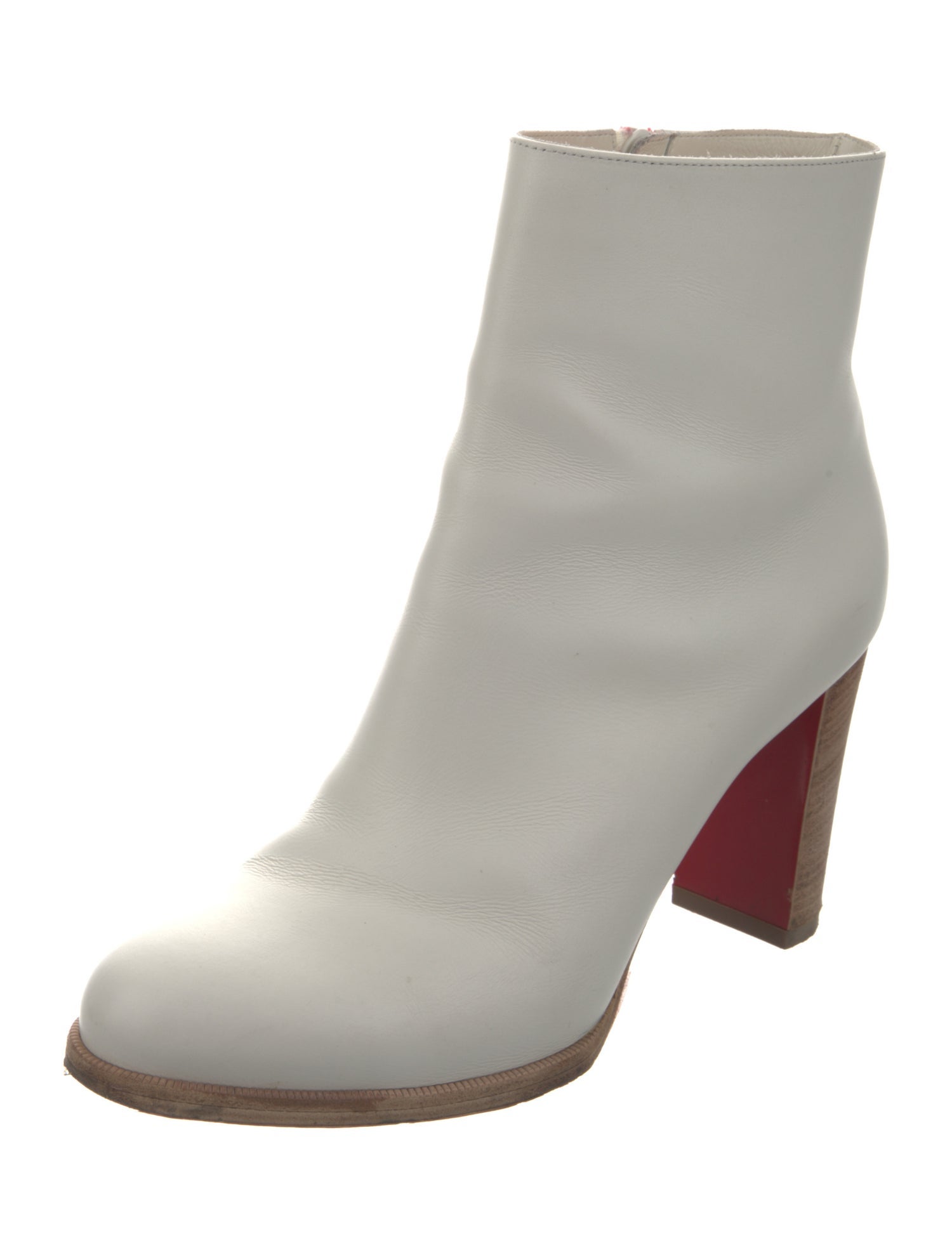 Christian Louboutin Leather Studded Accents Boots