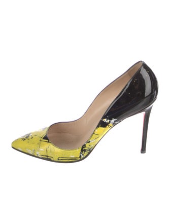 Christian Louboutin Patent Leather Printed Pumps