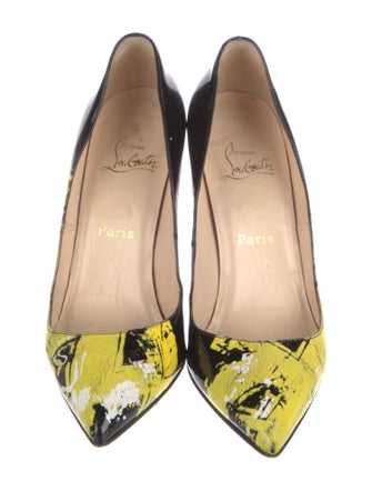 Christian Louboutin Patent Leather Printed Pumps