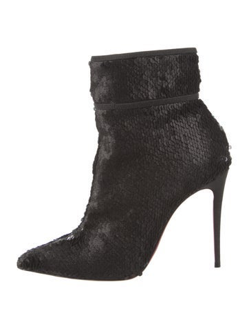 Christian Louboutin Boots Sequins Glitter Accents Us7, It37 | 7