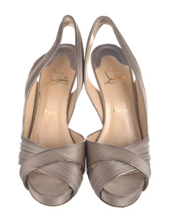 Christian Louboutin Satin Slingback Sandals
