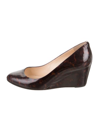 Christian Louboutin Patent Leather Animal Print Pumps