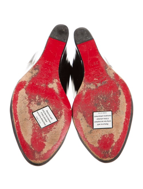 Christian Louboutin Patent Leather Animal Print Pumps