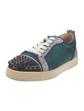 Christian Louboutin Spike Accents Suede Sneakers