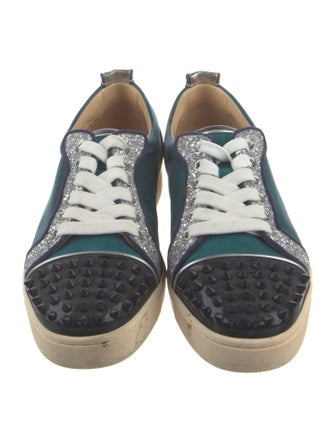 Christian Louboutin Spike Accents Suede Sneakers