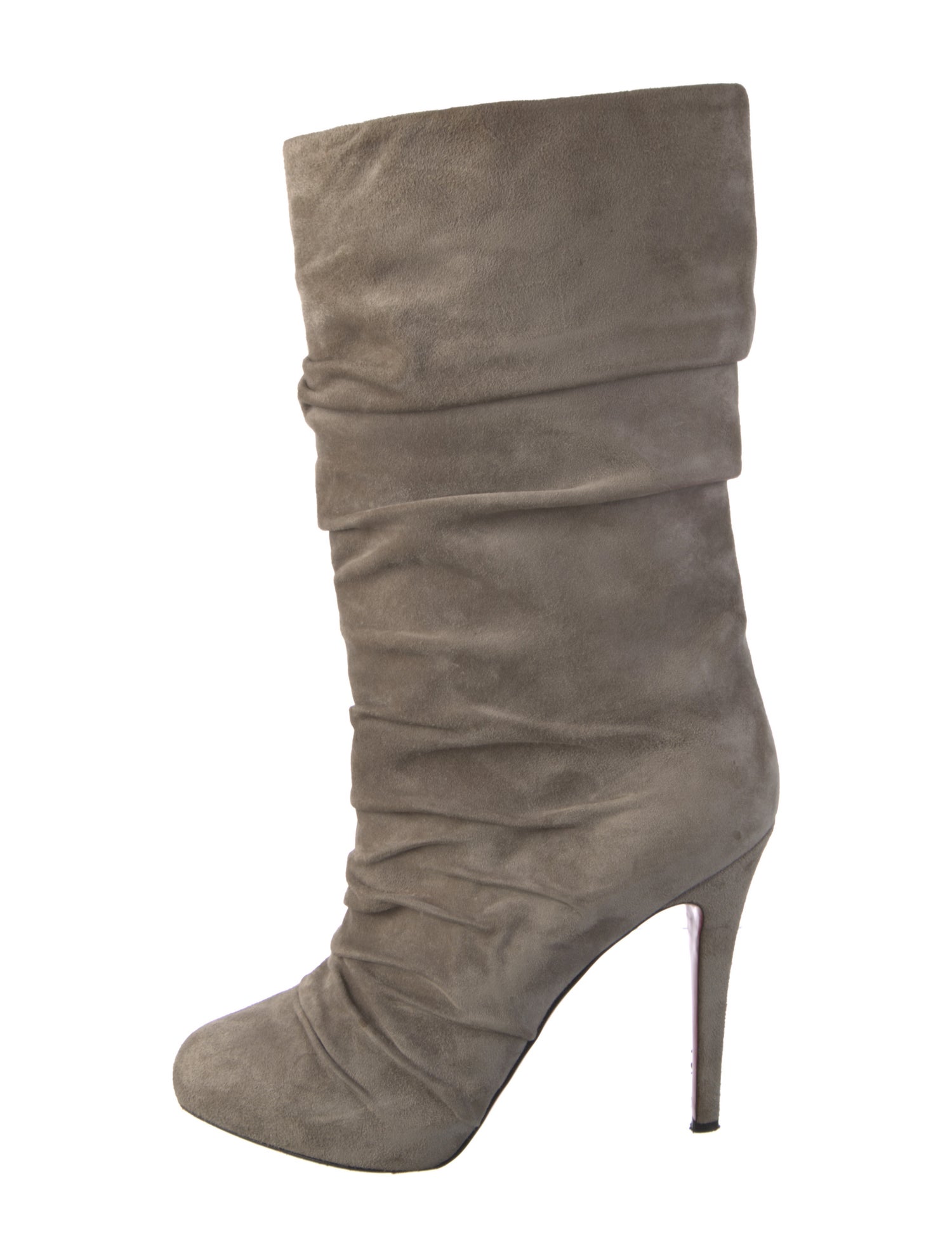Christian Louboutin Suede Slouch Boots
