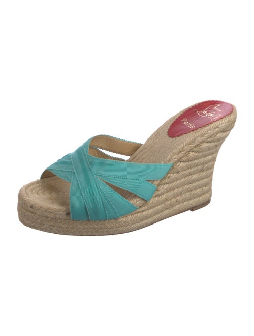 Christian Louboutin Jute Grosgrain Trim Espadrilles
