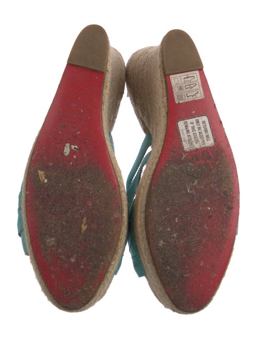 Christian Louboutin Jute Grosgrain Trim Espadrilles