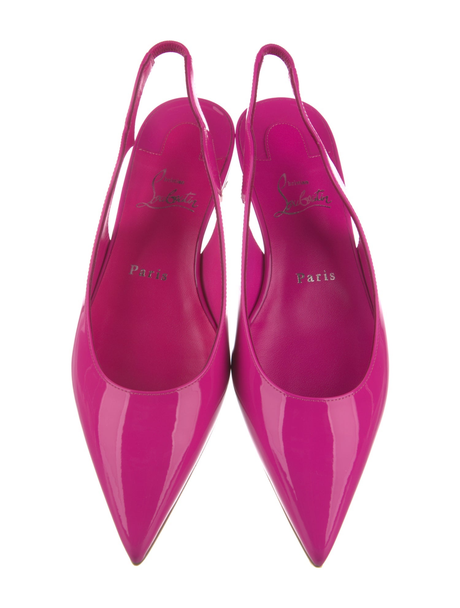 Christian Louboutin Patent Leather Slingback Flats