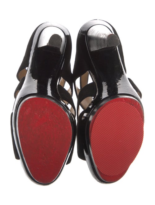 Christian Louboutin Suede Cutout Accent Gladiator Sandals