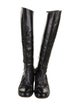 Christian Louboutin Chain-Link Accent Leather Riding Boots