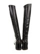 Christian Louboutin Chain-Link Accent Leather Riding Boots
